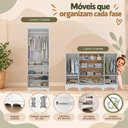 Ver imagem 5 de Quarto de Bebê Completo com Berço Americano 3 em 1 Flor Multimóveis MP4918 Branco