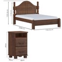Ver imagem 4 de Cama Casal Classica 02 Mesas de Cabeceira Madeira Maciça Milani Store Cafe