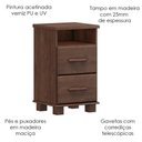 Ver imagem 6 de Cama Casal Classica 02 Mesas de Cabeceira Madeira Maciça Milani Store Cafe
