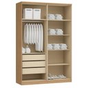 Ver imagem 6 de Guarda-Roupa Modulado 4 Portas Elegance Marrom/Angelin/Blanc