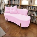 Ver mais imagens de Namoradeira Sofá Feijão Luna Orgânica Suede Rosa Bebê