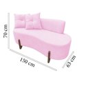 Ver imagem 7 de Namoradeira Sofá Feijão Luna Orgânica Suede Rosa Bebê
