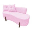 Ver imagem 2 de Namoradeira Sofá Feijão Luna Orgânica Suede Rosa Bebê
