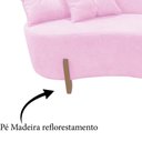 Ver imagem 6 de Namoradeira Sofá Feijão Luna Orgânica Suede Rosa Bebê