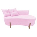 Ver imagem 1 de Namoradeira Sofá Feijão Luna Orgânica Suede Rosa Bebê