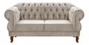 Ver imagem 1 de Sofá Chesterfield Capitonê Elisabeth Duquesa 2 Lugares - Suede Bege