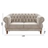 Sofá Chesterfield Capitonê Elisabeth Duquesa 2 Lugares - Suede Bege - 3