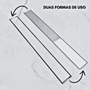 Ver imagem 6 de Ralo de Banheiro 5x100 Seca o Piso Invisível Inox 2 em 1 Coletor Preto Saídas 40mm e Tela (5cm x 100