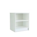Ver imagem 3 de Kit 02 Mesas de Cabeceira Moderna com Prateleira em MDF Branco - Pea Móveis