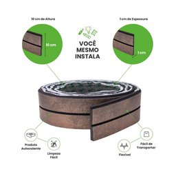 Painel Ripado Laminado de Eva Autocolante Rpdod 10cm Linha Urban Plus Corten 10 Metros Rpdod 06 - 2