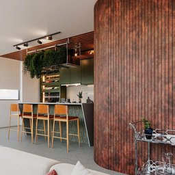 Painel Ripado Laminado de Eva Autocolante Rpdod 10cm Linha Urban Plus Corten 10 Metros Rpdod 06 - 4