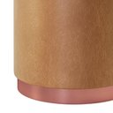 Ver imagem 3 de Kit 2 Puffs Decorativo Redondo Denver em Couríssimo Amarula - Salaone