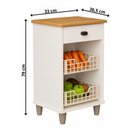 Ver imagem 3 de Fruteira 2 Cestos 1 Gaveta Aurora 79cm X 36cm X 33cm