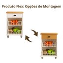 Ver imagem 4 de Fruteira 2 Cestos 1 Gaveta Aurora 79cm X 36cm X 33cm