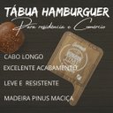 Ver imagem 2 de Kit 30 Tábua de Hambúrguer Frios Rústica Maciça Cabo Longo