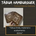 Ver imagem 5 de Kit 30 Tábua de Hambúrguer Frios Rústica Maciça Cabo Longo