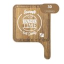 Ver imagem 1 de Kit 30 Tábua de Hambúrguer Frios Rústica Maciça Cabo Longo