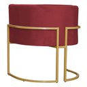 Ver imagem 2 de Kit 2 Poltronas Decorativa Sala de Estar Luana Base Gold Veludo Vermelho - Montanaris Decor Md Monta