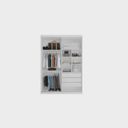Ver imagem 2 de Guarda-roupa Solteiro Espelho 1,80m 100%mdf - Veneza-branco - Bianchi Móveis