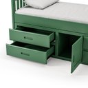 Ver imagem 6 de Cama Solteiro com 04 Gavetas e 01 Porta Funcional de Madeira Maciça - Verde