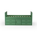 Ver imagem 7 de Cama Solteiro com 04 Gavetas e 01 Porta Funcional de Madeira Maciça - Verde