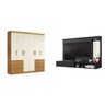 Conjunto Quarto de Casal Guarda-Roupa 6 Portas 6 Gavetas e Painel para TVs 43" Espresso Móveis - 1