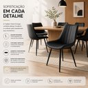 Ver imagem 5 de Kit 3 Cadeiras de Cozinha Sala Jantar Taina Chicago Preto Assento Estofado Design Anatômico