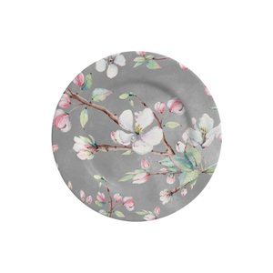 Conjunto com 6 Pratos de Sobremesa Colecao Sakura Kika Sato Ø21cm Alleanza Cerâmica