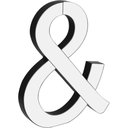 Ver imagem 1 de Mirage Adorno Letras 25x22x2cm Vidro Espelhado