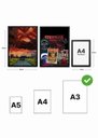 Ver imagem 3 de 2 Quadros A3 Stranger Things Luzes com Vidro e Moldura Preta:A3