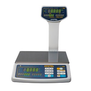 Balança Systel Clipse com Torre Branca 15kg - Bateria