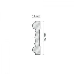 Rodameio de Poliestireno 8cm x 15mm x 2,00m Hella Homestar - 4