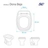Assento Sanitário Soft Close Dona Beja Azul para Vaso Santa Clara - 3
