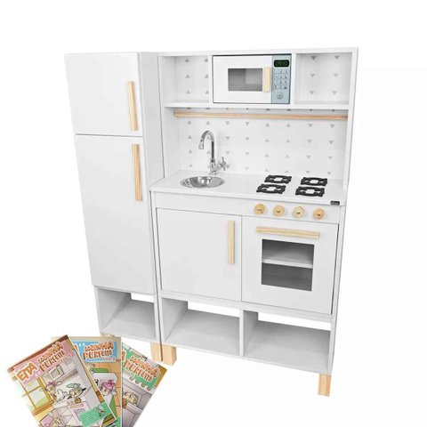 Módulo Crescer Cozinha Infantil com Geladeira - Branco