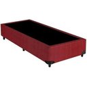 Ver imagem 1 de Base Box Solteirão King Suede Vermelho 203x96x40xm