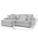 Ver imagem 3 de Sofá-cama 2 Lugares Retrátil Reclinável 190cm Veludo com Molas Ensacadas Apolo Yescasa