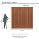 Ver imagem 3 de Painel Ripado Smart 240x240 cm (sem Furo) Incolar Cedro