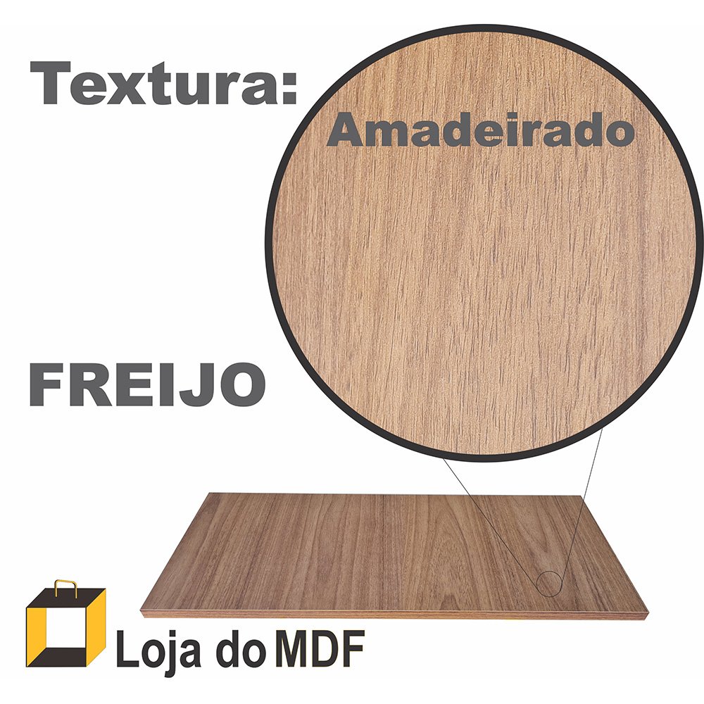 Kit 3 Prateleiras U Mdf 65x10 Freijó Nicho Livros Revista - 3