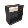 Balcão Com Prateleira De Vidro MDF Modelo Misto New 89x95x45 cm Comac Preto - 2