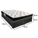 Ver imagem 6 de Cama Box Casal Suede Bipartido + Colchão Ortobom Iso Dupla Face 60x138x188 Cor:preto