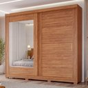 Ver imagem 2 de Guarda Roupa Florença Panan com 2 Portas de Correr e Espelho - Cinamomo