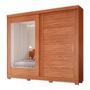 Ver imagem 1 de Guarda Roupa Florença Panan com 2 Portas de Correr e Espelho - Cinamomo