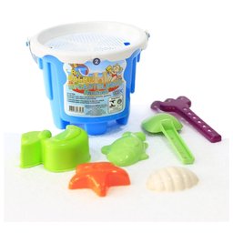 Kit 10 Balde de Areia Brinquedo de Praia Infantil Sortido - 5