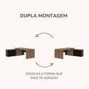 Ver imagem 6 de Conjunto Escritório Completo 3 Peças 1 Mesa em L Tamburato Marrom/Nogal/Preto Artany