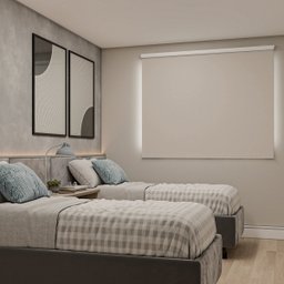 Persiana Cortina Rolo Tecido Blackout Liso Bege 1,40m X 1,40m - Sala Quarto Escritório - Blecaute - 3