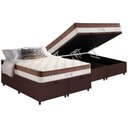 Ver imagem 1 de Cama Box Baú King: Colchão Molas Ensacadas Anjos MasterPocket King Best + Base CRC Courano Brown(193