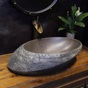 Ver imagem 1 de Cuba Apoio Evier Pietra Bruta Lavabo Banheiro Rústico Rock