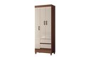 Ver imagem 3 de Guarda Roupas Fit 3.2 Santos Andira -3 Portas 2 Gavetas 191x 69 Cm:jequitiba/offwhite