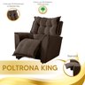 Poltrona do Papai Reclinável King Veludo Marrom Chocolate - Star Confort - 7
