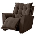 Ver imagem 3 de Poltrona do Papai Reclinável King Veludo Marrom Chocolate - Star Confort